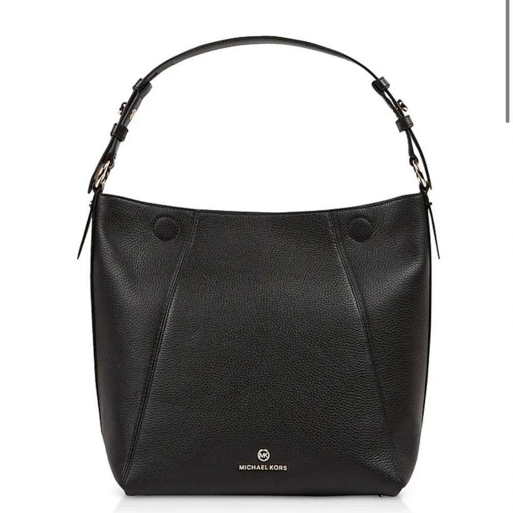 Women’s Handbag MICHAEL KORS Lucy Medium Hobo Shoulder Bag Black AUTHENTIC NEW